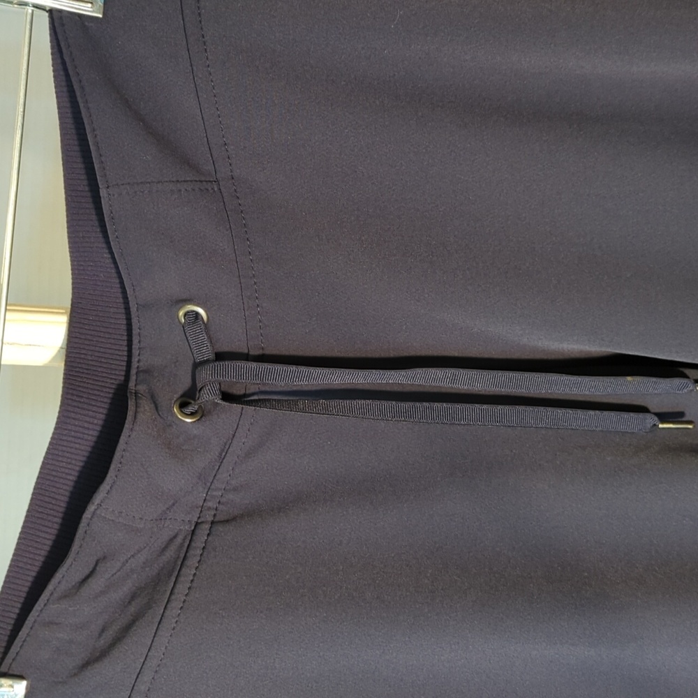 Athleta Women's Navy Blue Wide Leg Joggers W/Toggles At The Ankle To Adjust 12 - Picture 4 of 7
